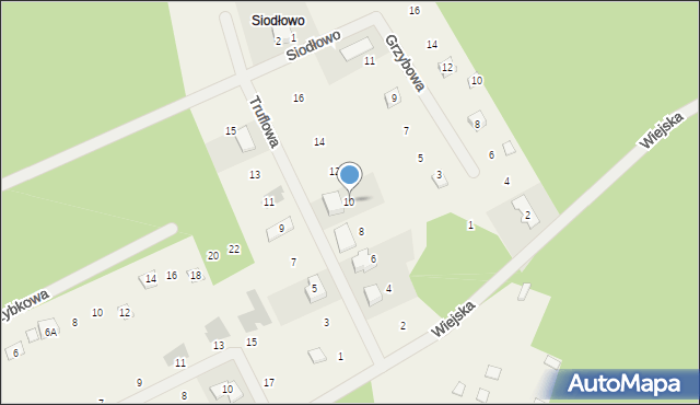 Stęszewko, Truflowa, 10, mapa Stęszewko