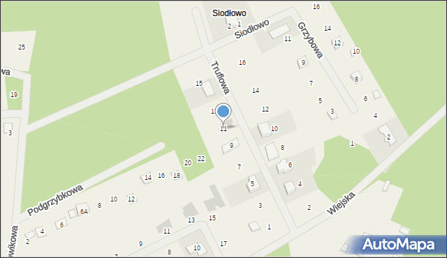 Stęszewko, Truflowa, 11, mapa Stęszewko
