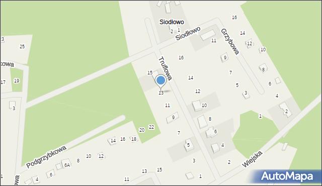 Stęszewko, Truflowa, 13, mapa Stęszewko