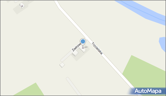 Strzyżewo, Trzcielska, 11, mapa Strzyżewo