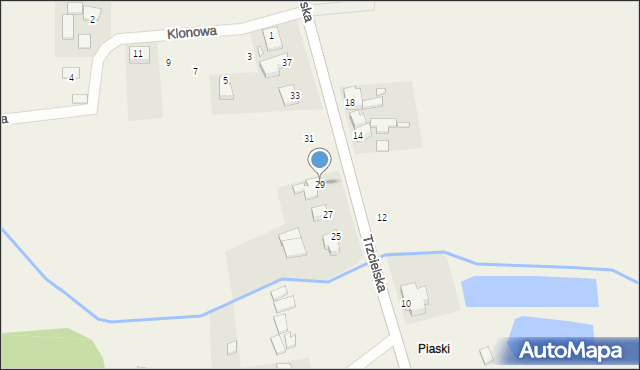 Strzyżewo, Trzcielska, 29, mapa Strzyżewo