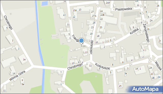 Sulęcin, Traugutta Romualda, gen., 1, mapa Sulęcin