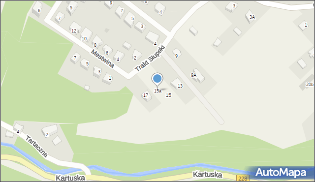 Sulęczyno, Trakt Słupski, 15a, mapa Sulęczyno
