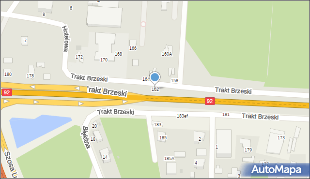 Sulejówek, Trakt Brzeski, 162, mapa Sulejówek