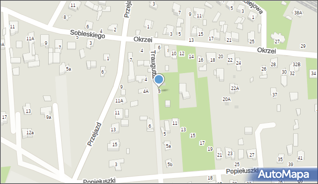 Sulejówek, Traugutta Romualda, gen., 3, mapa Sulejówek