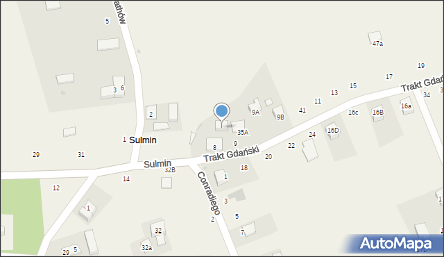 Sulmin, Trakt Gdański, 35, mapa Sulmin