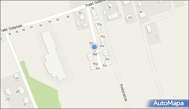 Sulmin, Trakt Gdański, 50e, mapa Sulmin