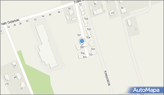 Sulmin, Trakt Gdański, 50f, mapa Sulmin