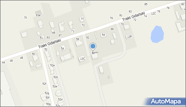 Sulmin, Trakt Gdański, 60, mapa Sulmin