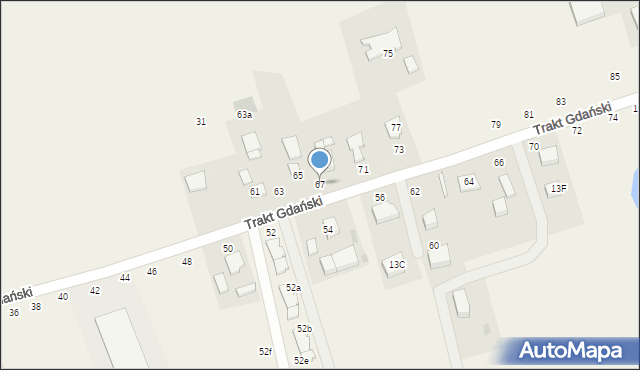 Sulmin, Trakt Gdański, 67, mapa Sulmin