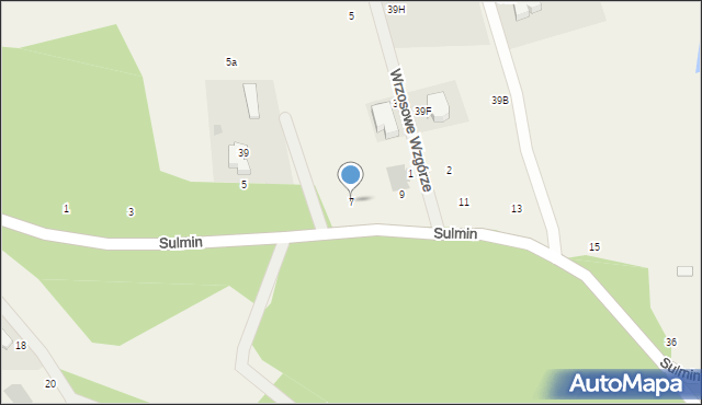 Sulmin, Trakt Gdański, 7, mapa Sulmin