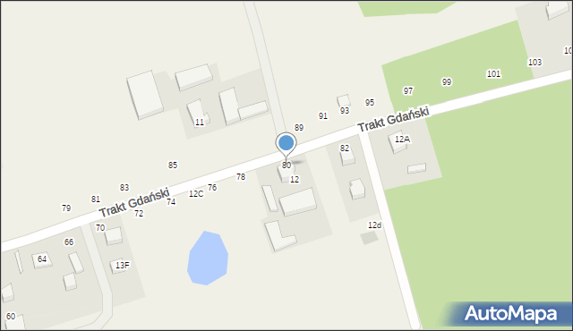Sulmin, Trakt Gdański, 80, mapa Sulmin