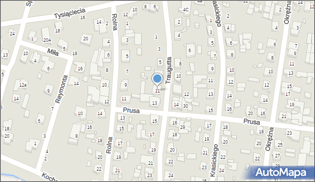 Swarzędz, Traugutta Romualda, gen., 11, mapa Swarzędz