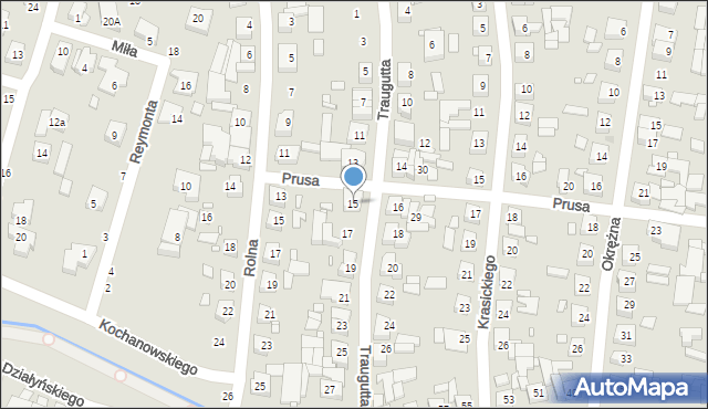 Swarzędz, Traugutta Romualda, gen., 15, mapa Swarzędz