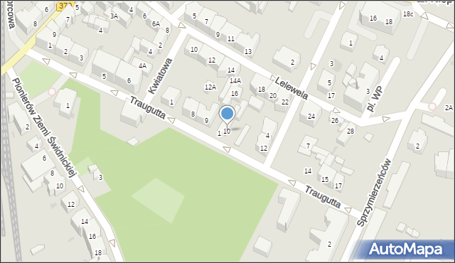 Świdnica, Traugutta Romualda, gen., 10, mapa Świdnicy