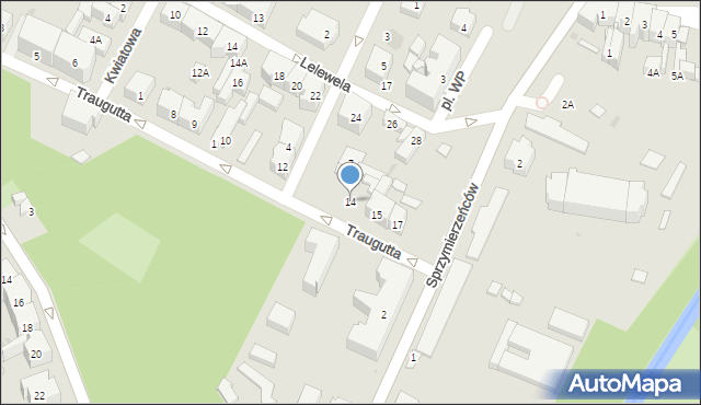 Świdnica, Traugutta Romualda, gen., 14, mapa Świdnicy