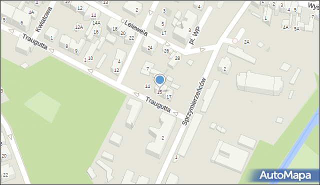 Świdnica, Traugutta Romualda, gen., 15, mapa Świdnicy