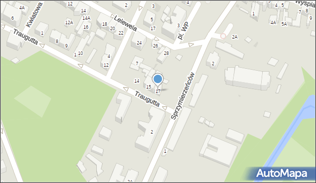 Świdnica, Traugutta Romualda, gen., 17, mapa Świdnicy