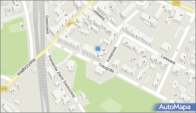 Świdnica, Traugutta Romualda, gen., 6, mapa Świdnicy