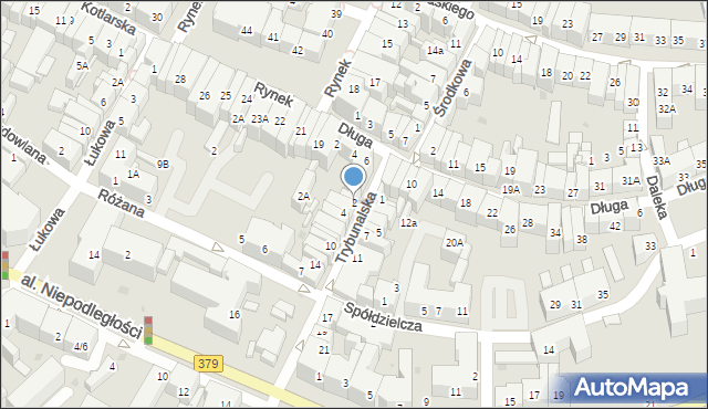 Świdnica, Trybunalska, 2, mapa Świdnicy