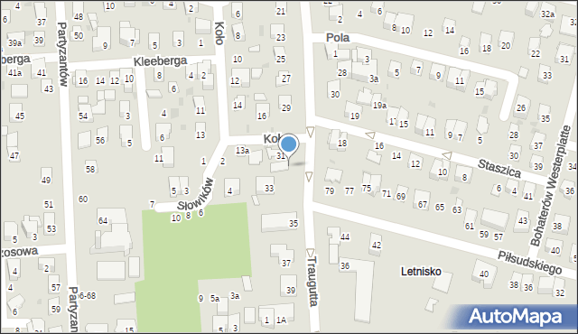 Świdnik, Traugutta Romualda, gen., 31a, mapa Świdnika