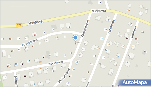 Świecie, Truskawkowa, 5, mapa Świecie