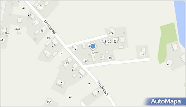 Świerczyniec, Trzcinowa, 12, mapa Świerczyniec