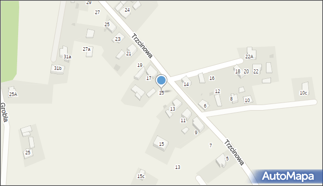 Świerczyniec, Trzcinowa, 15, mapa Świerczyniec