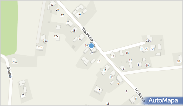 Świerczyniec, Trzcinowa, 17, mapa Świerczyniec