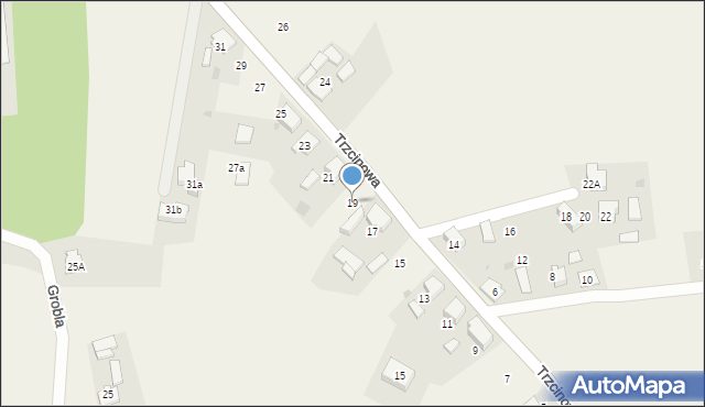 Świerczyniec, Trzcinowa, 19, mapa Świerczyniec