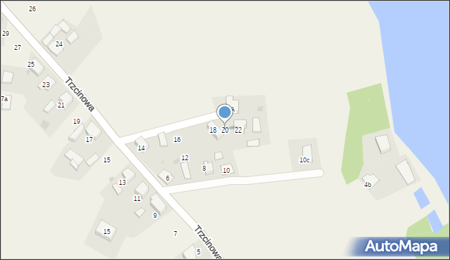 Świerczyniec, Trzcinowa, 20, mapa Świerczyniec