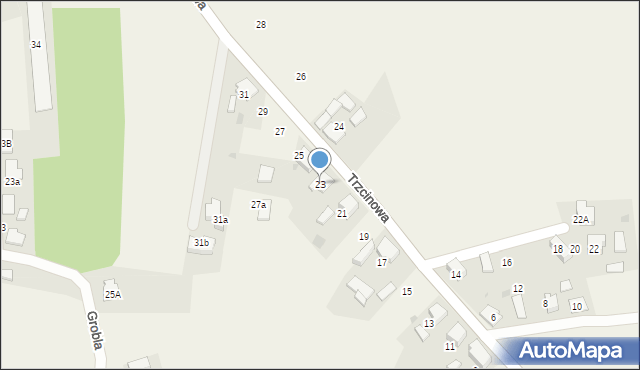 Świerczyniec, Trzcinowa, 23, mapa Świerczyniec