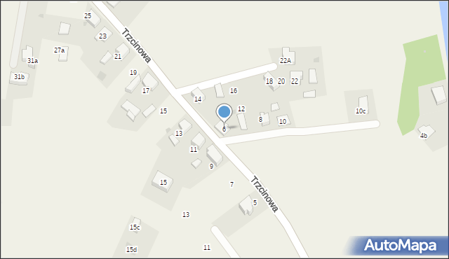 Świerczyniec, Trzcinowa, 6, mapa Świerczyniec