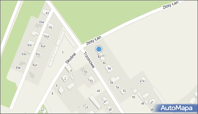 Świerczyniec, Trzcinowa, 62, mapa Świerczyniec