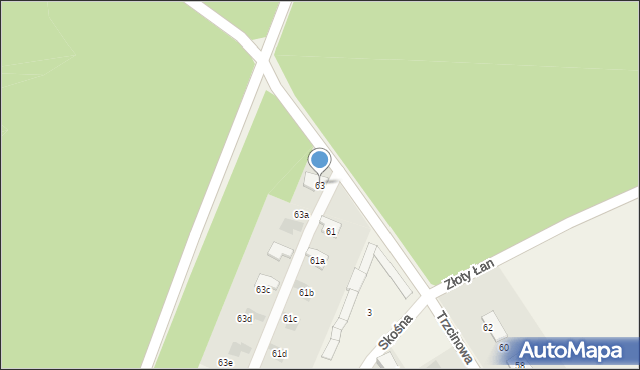 Świerczyniec, Trzcinowa, 63, mapa Świerczyniec
