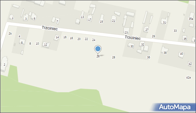 Swolszewice Małe, Trzciniec, 26, mapa Swolszewice Małe