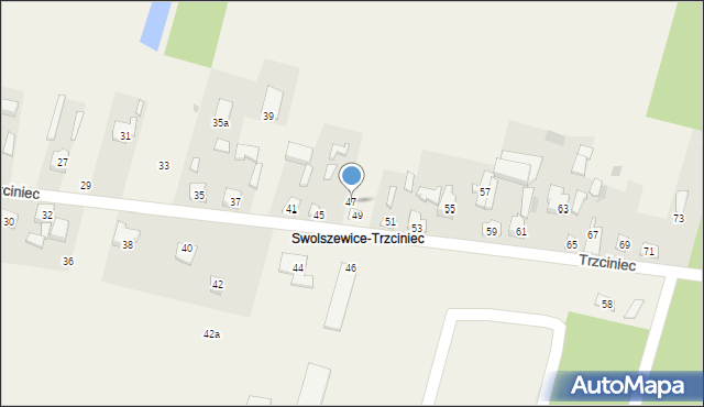 Swolszewice Małe, Trzciniec, 47, mapa Swolszewice Małe