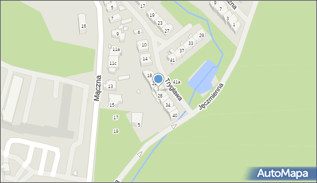 Szczecin, Trygława, 26, mapa Szczecina