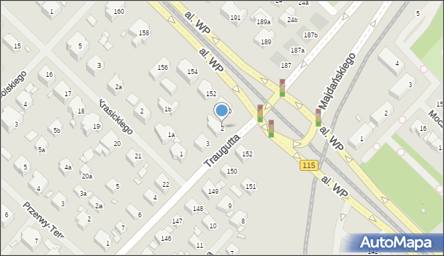 Szczecin, Traugutta Romualda, gen., 2, mapa Szczecina
