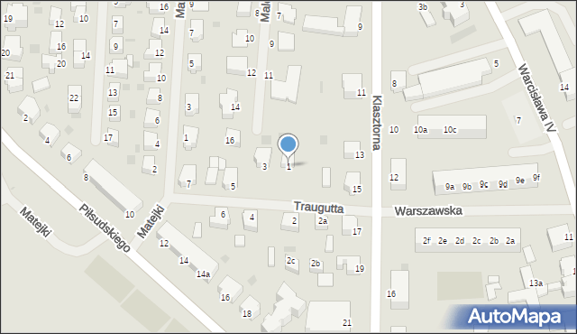Szczecinek, Traugutta Romualda, gen., 1, mapa Szczecinek