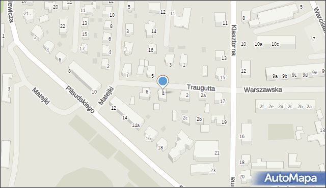 Szczecinek, Traugutta Romualda, gen., 4, mapa Szczecinek