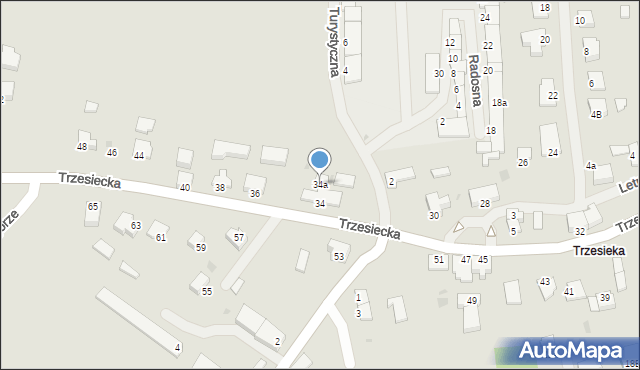 Szczecinek, Trzesiecka, 34a, mapa Szczecinek