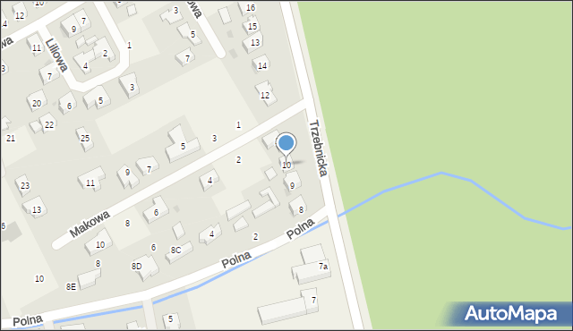 Szczodre, Trzebnicka, 10, mapa Szczodre