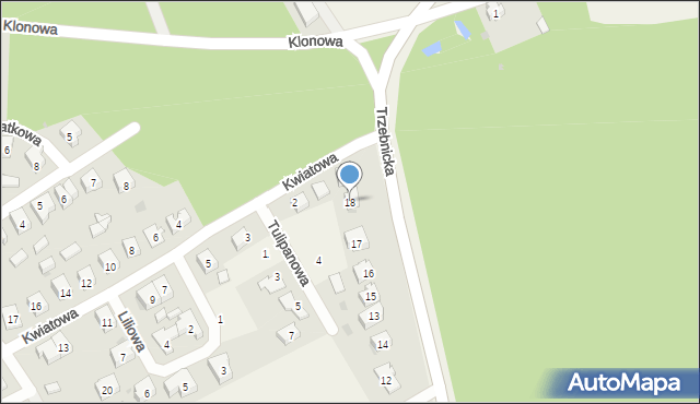 Szczodre, Trzebnicka, 18, mapa Szczodre