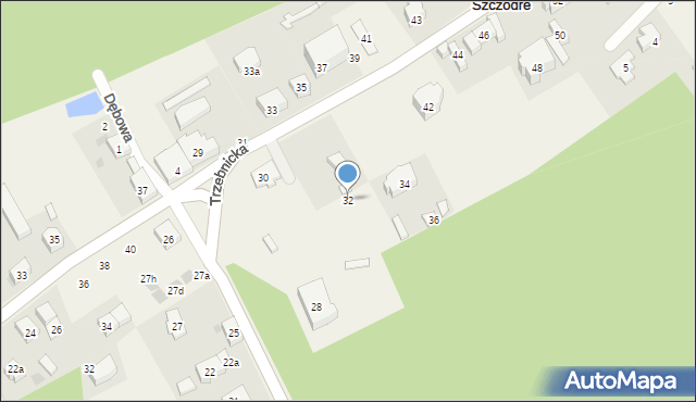 Szczodre, Trzebnicka, 32, mapa Szczodre