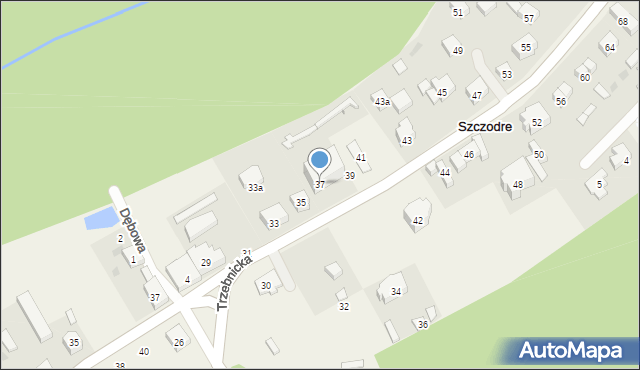 Szczodre, Trzebnicka, 37, mapa Szczodre