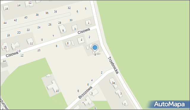 Szczodre, Trzebnicka, 4, mapa Szczodre