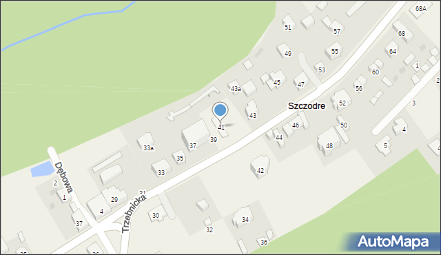 Szczodre, Trzebnicka, 41, mapa Szczodre