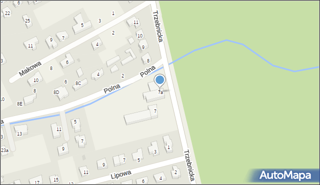 Szczodre, Trzebnicka, 7a, mapa Szczodre