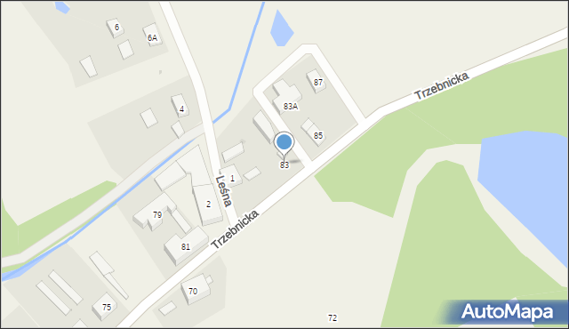 Szczodre, Trzebnicka, 83, mapa Szczodre